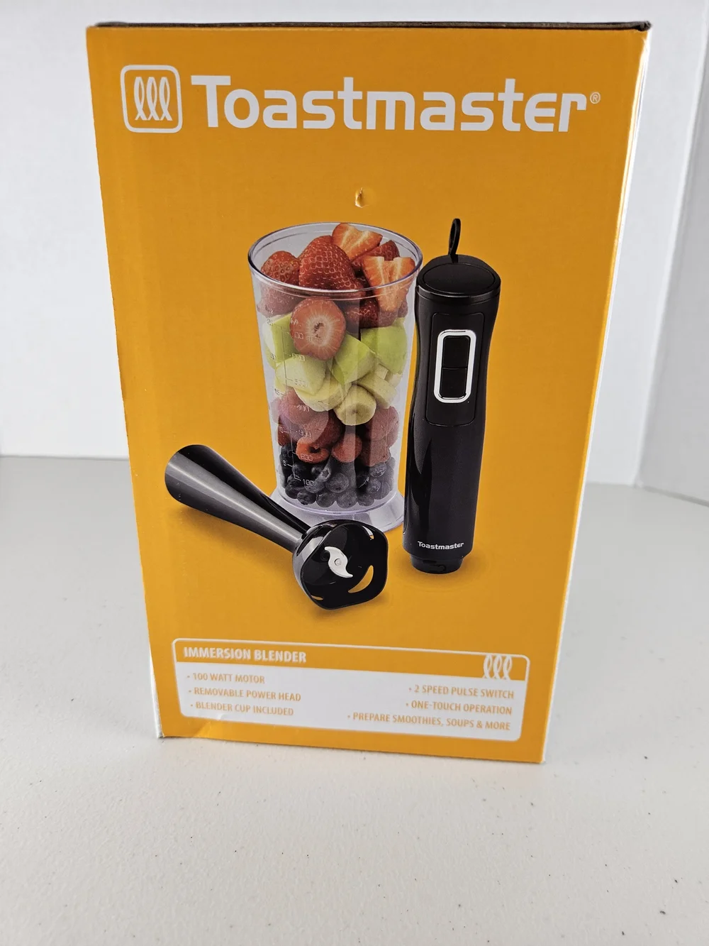 Toastmaster Immersion Blender New in box 25oz Blending Cup. Black. Shakes & More